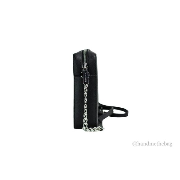 NEW Michael Kors Jet Set East West Crossbody Black Signature Logo Leather Bag L - Picture 9 of 11